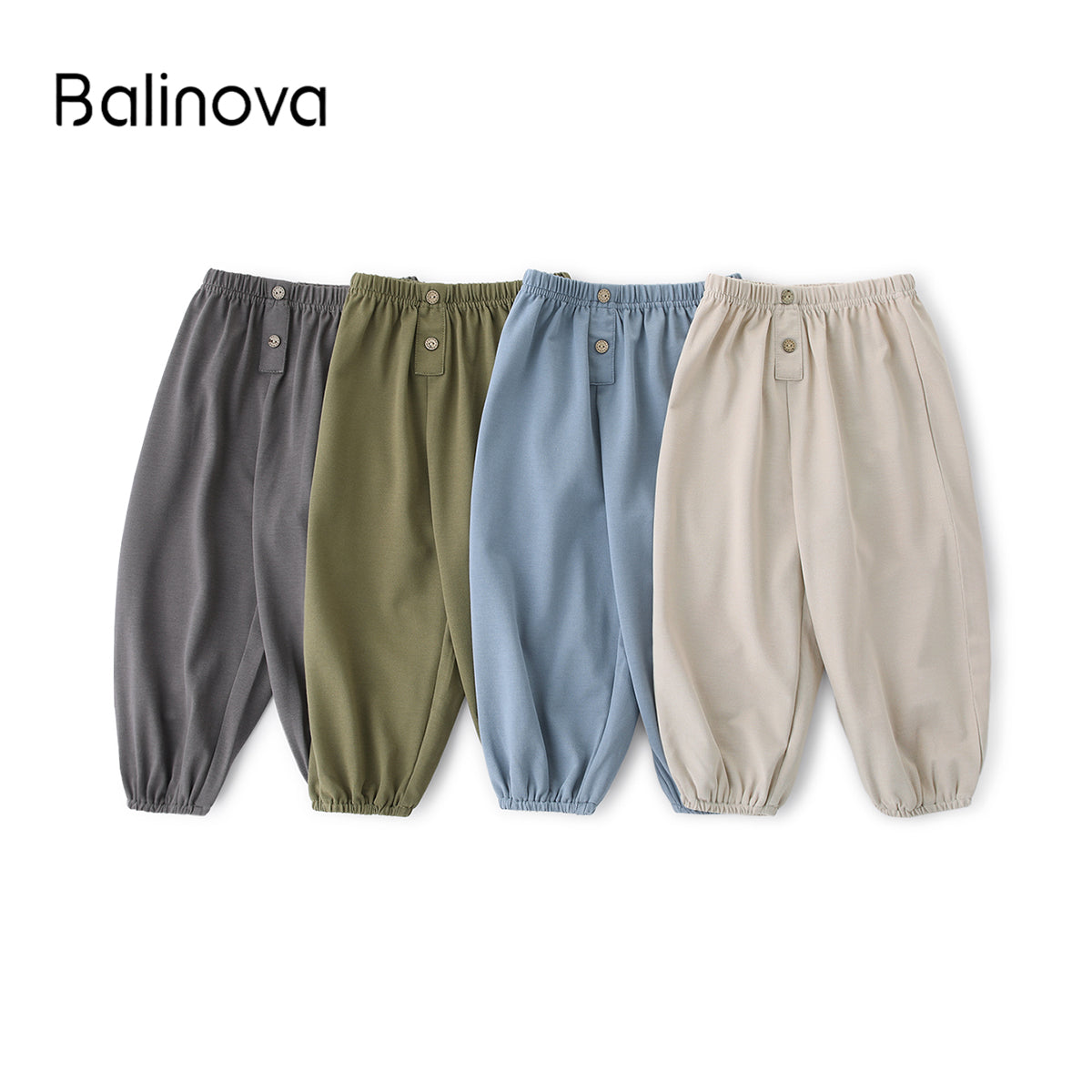 Balinova Toddler Silk Blend Tencel Modal Jogger Pants Breathable Loose Fit Pants for Boys and Girls