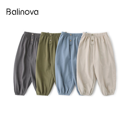Balinova Toddler Silk Blend Tencel Modal Jogger Pants Breathable Loose Fit Pants for Boys and Girls