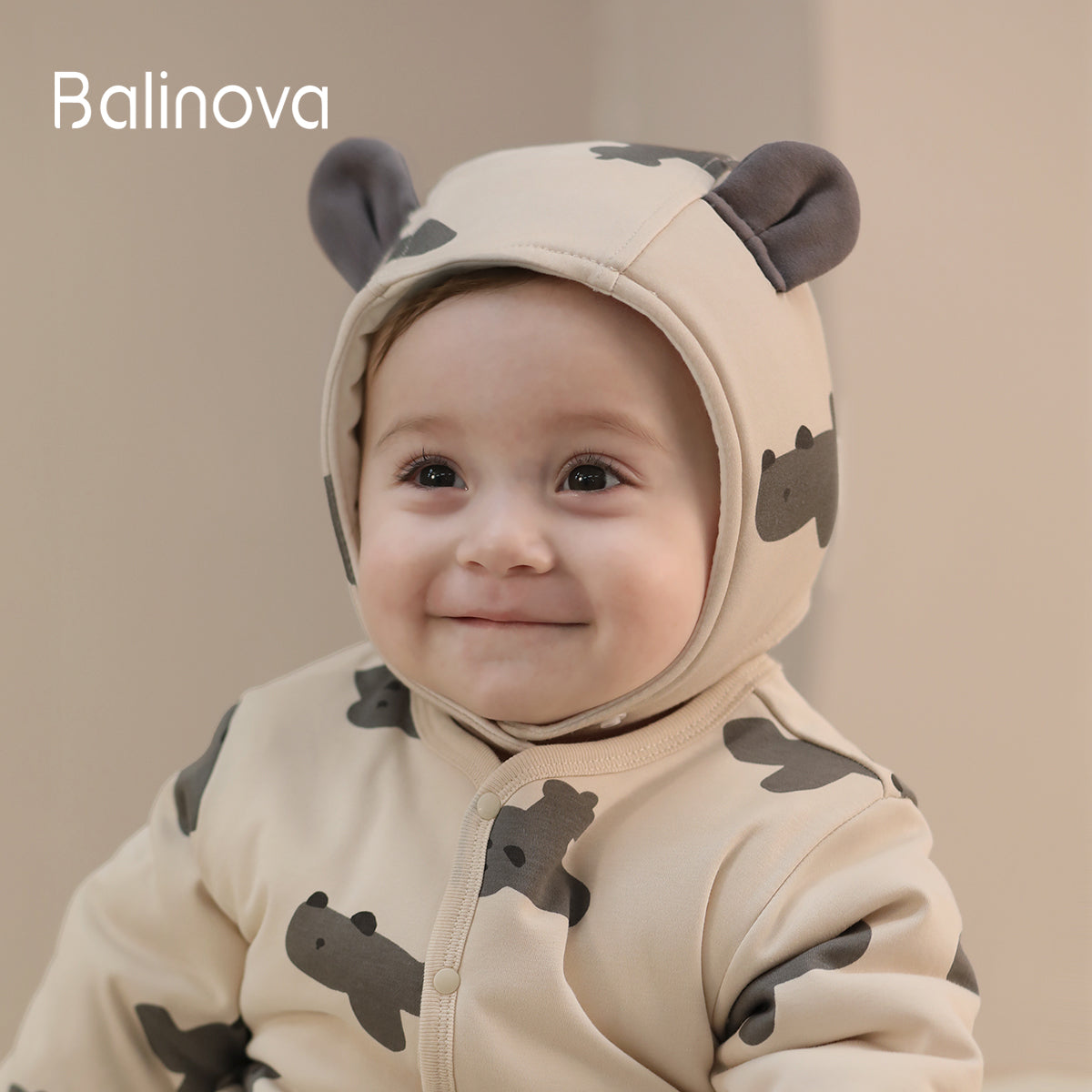 Balinova Bear Ear Padded Baby Snowsuit - Cozy Winter Essential