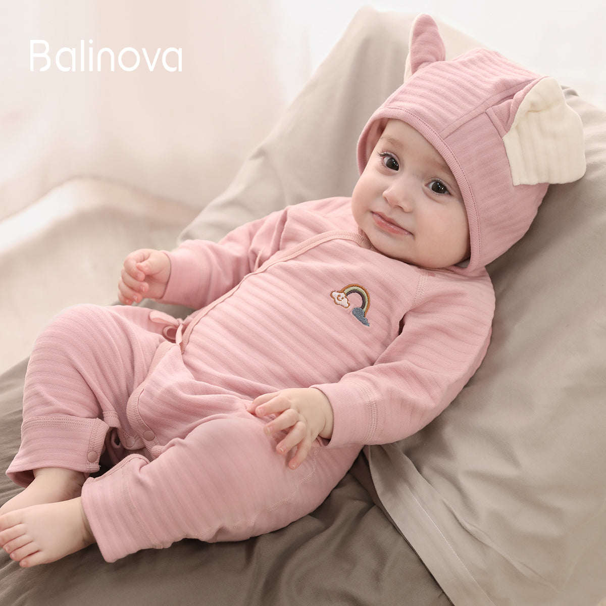 Balinova Thermal Baby Kimono Romper - Warm, Soft & Cozy Winter Essential