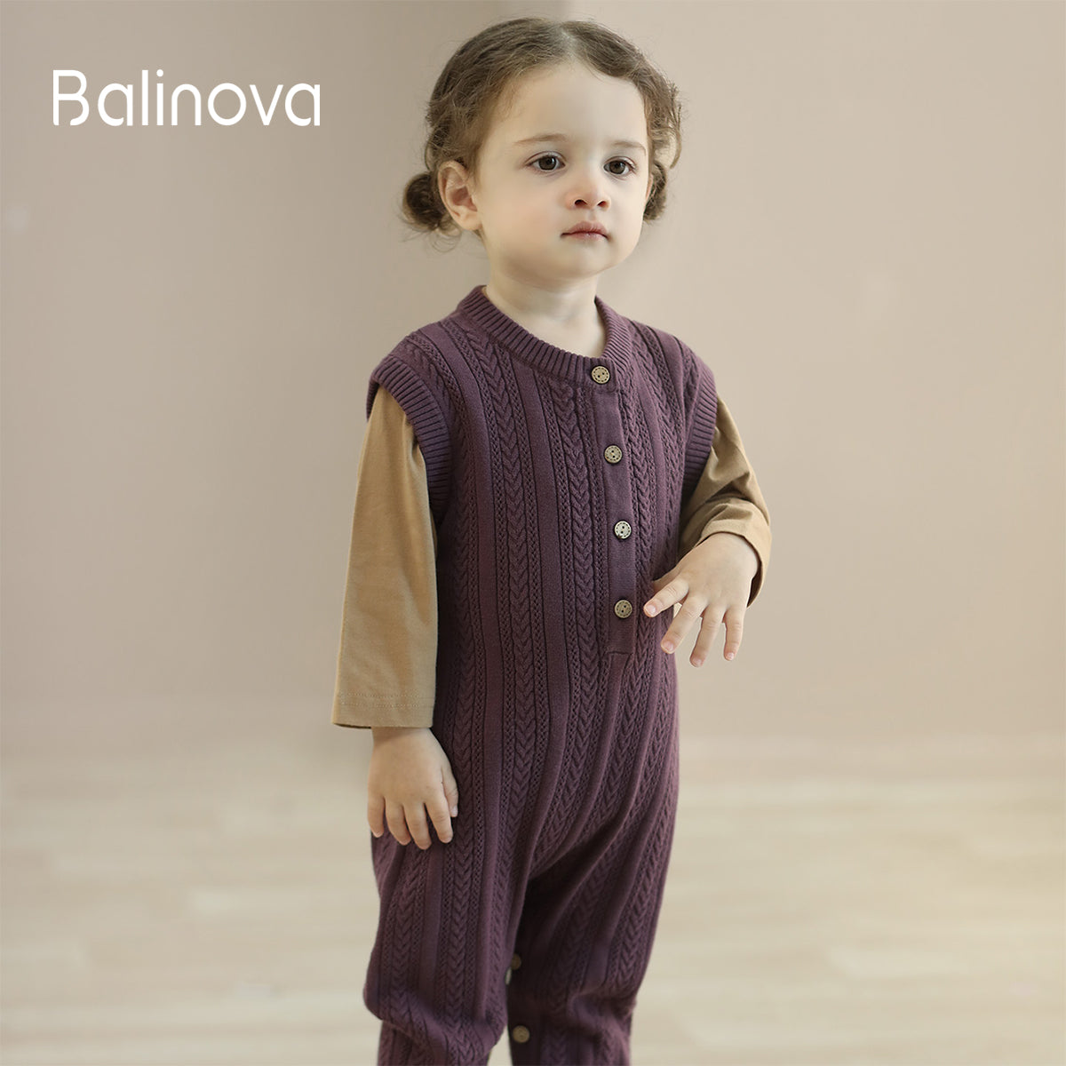 Balinova Cozy Cotton Baby Sleeveless Romper - Classic Knit Collection - Balinova