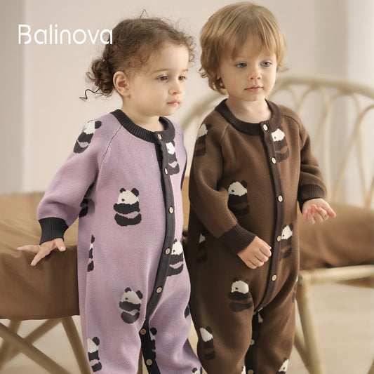 Balinova Cozy Cotton Baby Romper - Panda Collection - Balinova