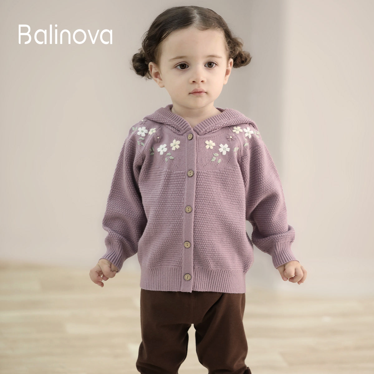 Balinova Cozy Cotton Baby Cardigan - Floral Hooded Collection - Balinova