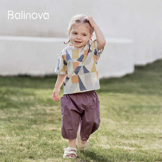 Balinova Baby Air Cotton Short Sleeve T-Shirt, Breathable Cartoon Print Tee for Toddlers