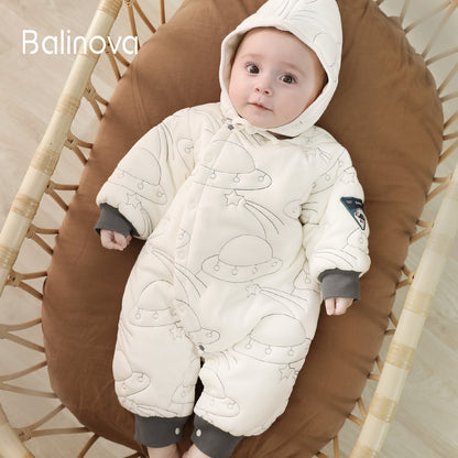 Balinova Quilted Baby Romper - Warm, Lightweight Winter Essential