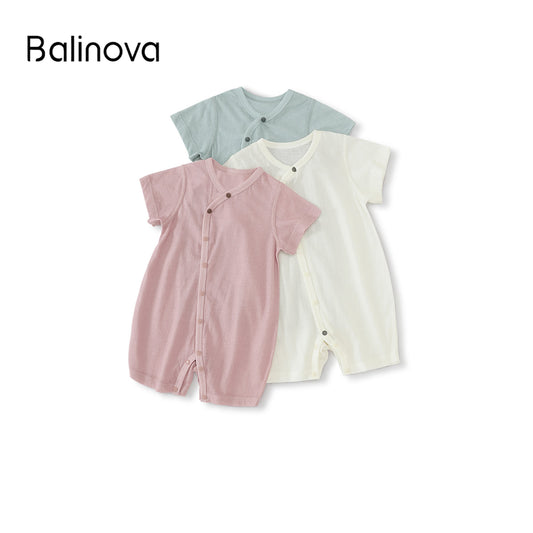 Balinova Baby Tencel Modal Blend Short Sleeve Rompers Ultra-Soft Breathable Newborn Bodysuits
