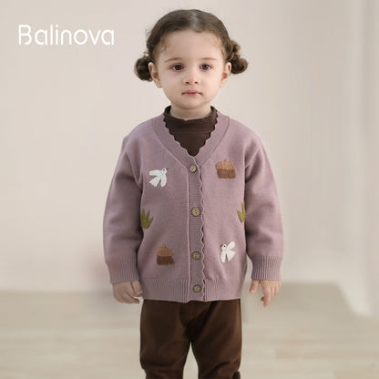 Balinova Cozy Cotton Baby Cardigan - Forest Friends Collection - Balinova