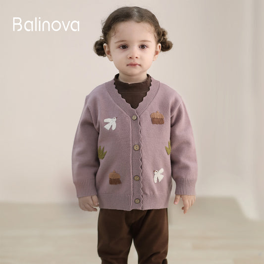 Balinova Cozy Cotton Baby Cardigan - Forest Friends Collection - Balinova