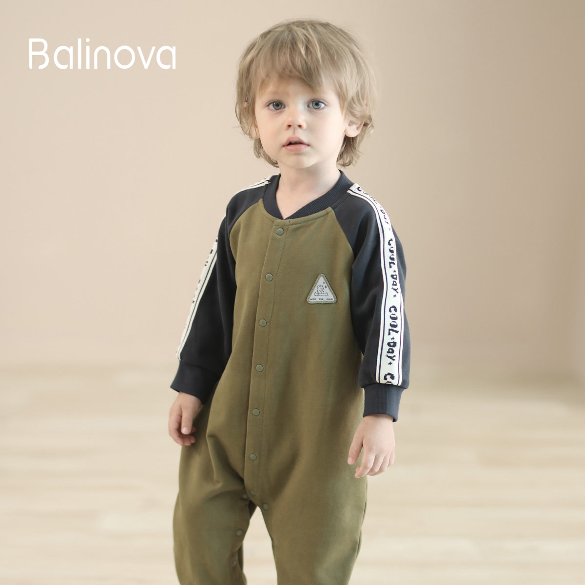 Balinova Cool Day Side-Stripe Romper - Baby Play & Sleep Jumpsuit
