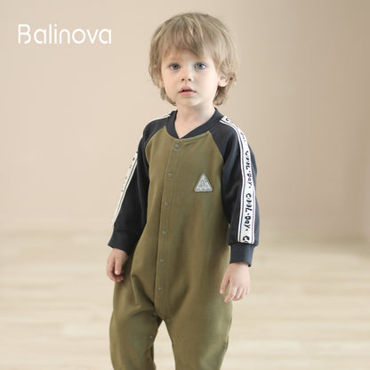 Balinova Cool Day Side-Stripe Romper - Baby Play & Sleep Jumpsuit
