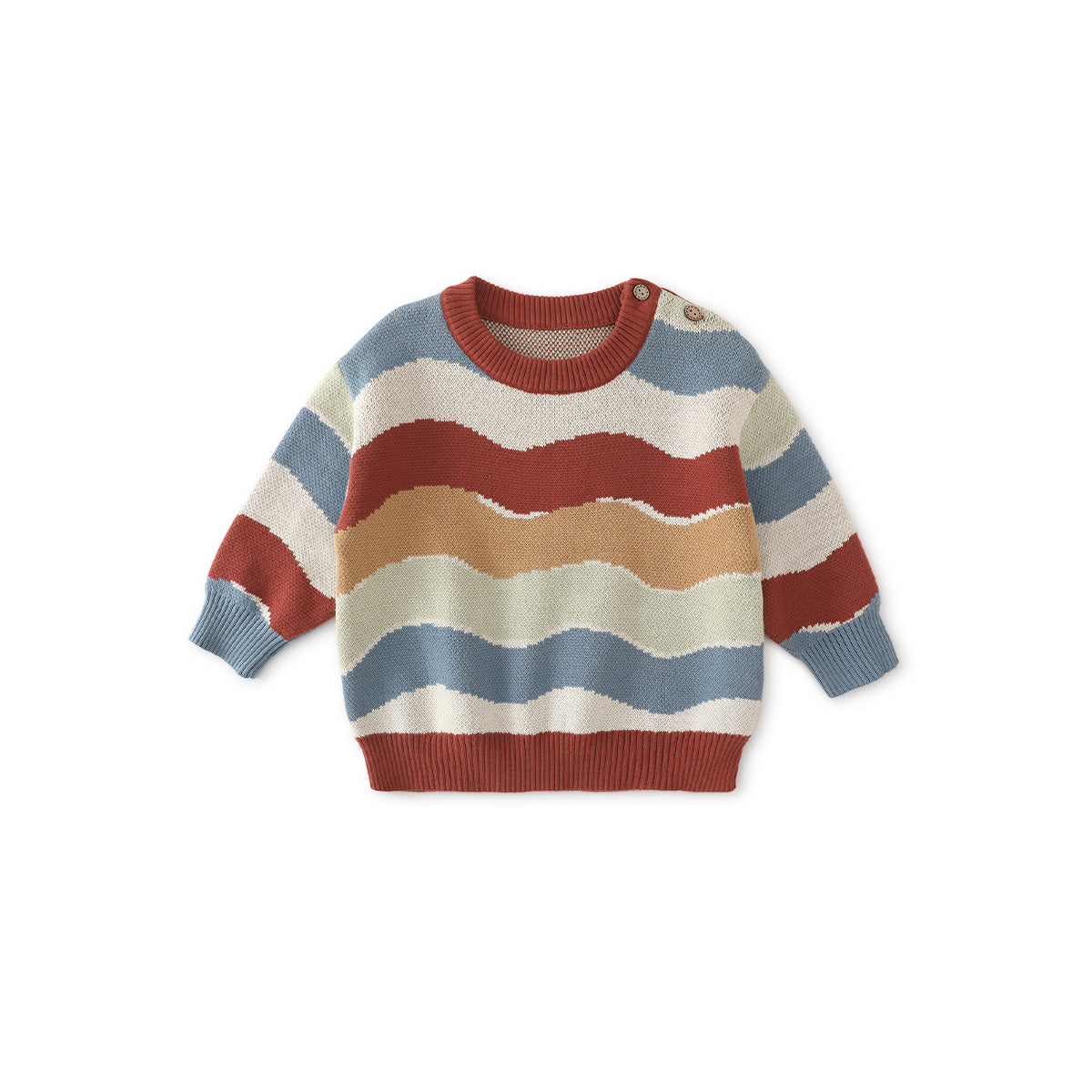 Balinova Baby Knit Sweater | 100% Cotton Anti-Static Rainbow Pullover for Toddlers - Balinova