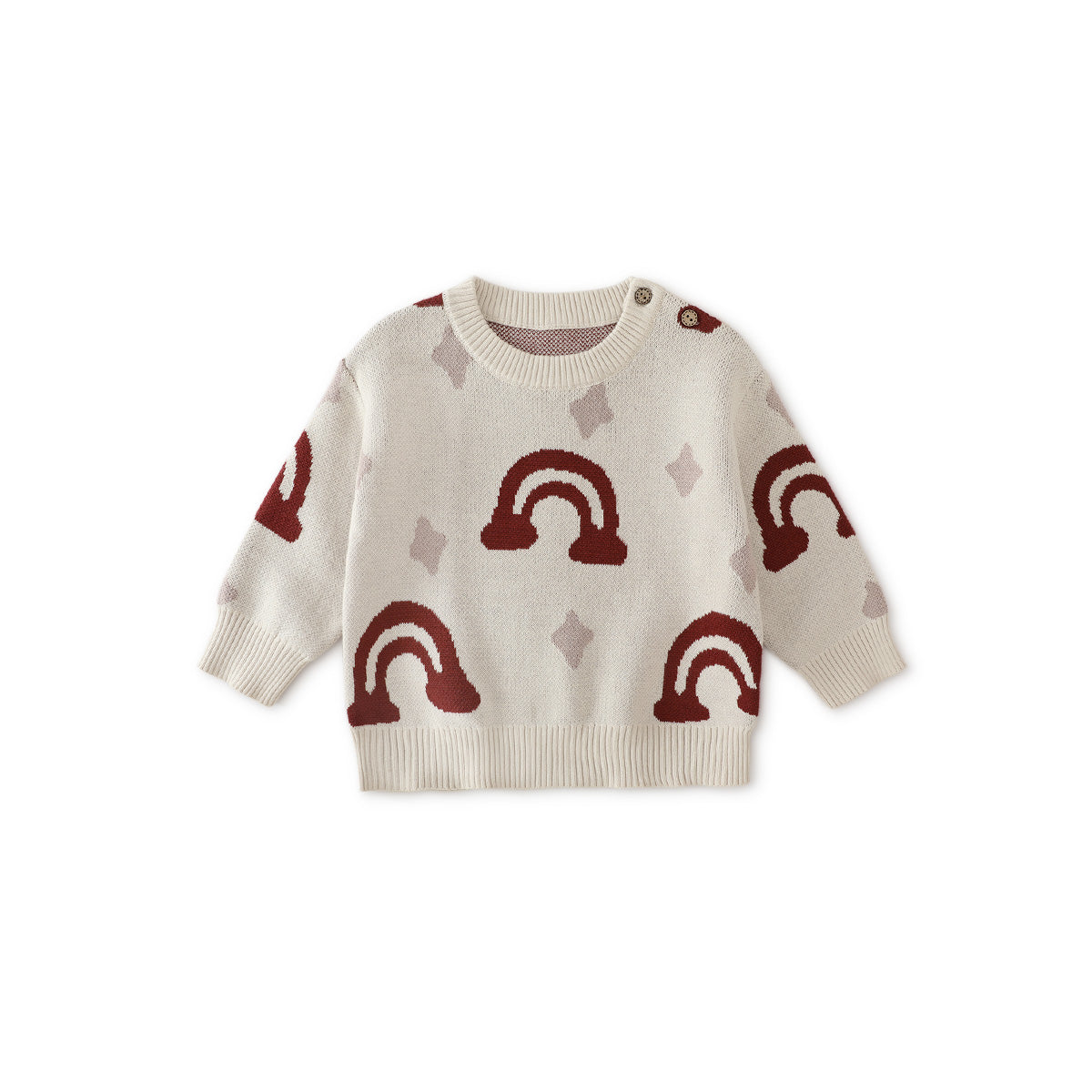 Balinova Baby Knit Sweater | 100% Cotton Anti-Static Rainbow Pullover for Toddlers - Balinova