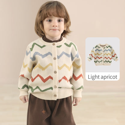 Balinova Cozy Cotton Baby Cardigan - Geometric Print Collection - Balinova