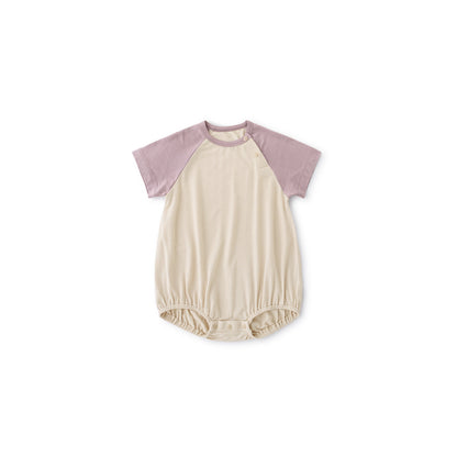 Balinova Baby Silk Blend Short Sleeve Rompers Raglan Sleeve Breathable Bodysuits for Infants