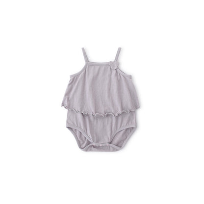 Balinova Baby Clothes for Girls Summer Sleeveless Romper French Style Sweet Modal Cotton Baby Onesie