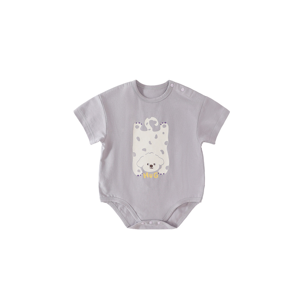 Balinova Baby Air Cotton Short Sleeve Bodysuit, Breathable Cartoon Animal Print Romper for Infants