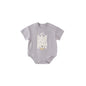 Balinova Baby Air Cotton Short Sleeve Bodysuit, Breathable Cartoon Animal Print Romper for Infants