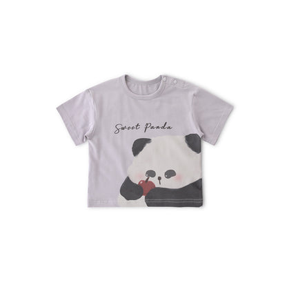 Balinova Baby Cotton Short Sleeve T-Shirt, Breathable Air Cotton Cartoon Print Tee for Toddlers