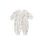 Balinova Baby Cloud-Soft Cotton Kimono Romper, Long Sleeve Floral Print Footless Jumpsuit for Newborns
