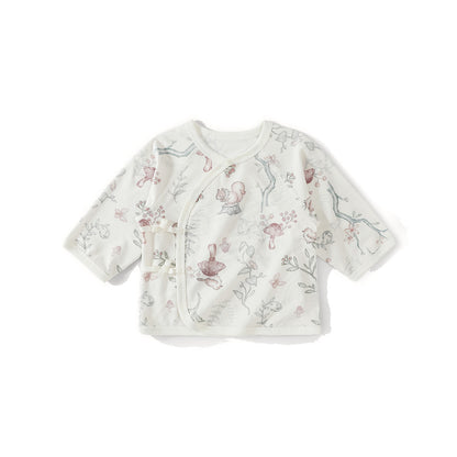 Balinova Infant Soft TENCEL Modal Long Sleeve Side-Tie Undershirts Breathable Newborn Belly Protection Shirts