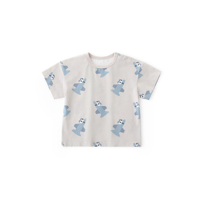 Balinova Baby Air Cotton Short Sleeve T-Shirt, Breathable Cartoon Print Tee for Toddlers