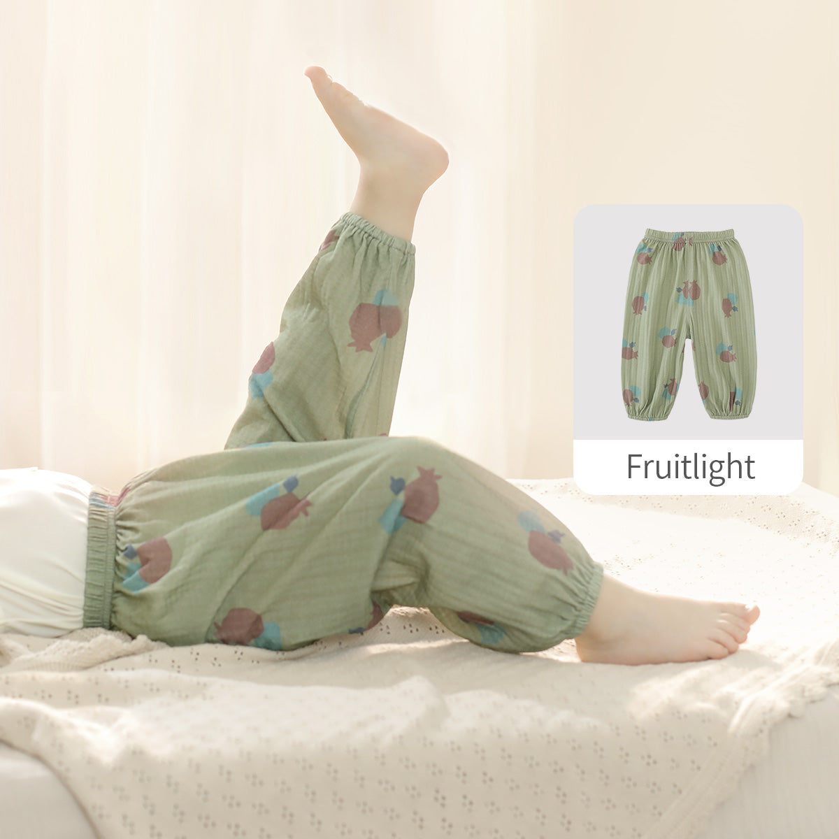 Balinova Baby Cotton Mosquito Pants, Lightweight Breathable Loose-Fit Joggers for Toddlers