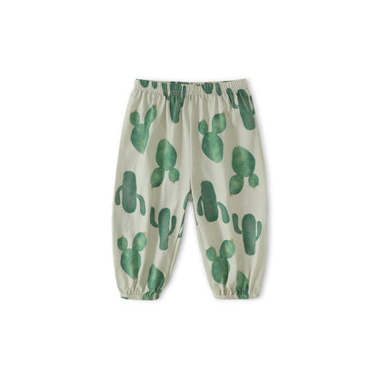 Balinova Kids Ice Cool Cotton Pants, Breathable Printed Loose-Fit Summer Joggers for Toddlers
