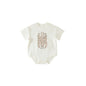 Balinova Baby Air Cotton Short Sleeve Bodysuit, Breathable Cartoon Animal Print Romper for Infants
