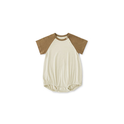 Balinova Baby Silk Blend Short Sleeve Rompers Raglan Sleeve Breathable Bodysuits for Infants