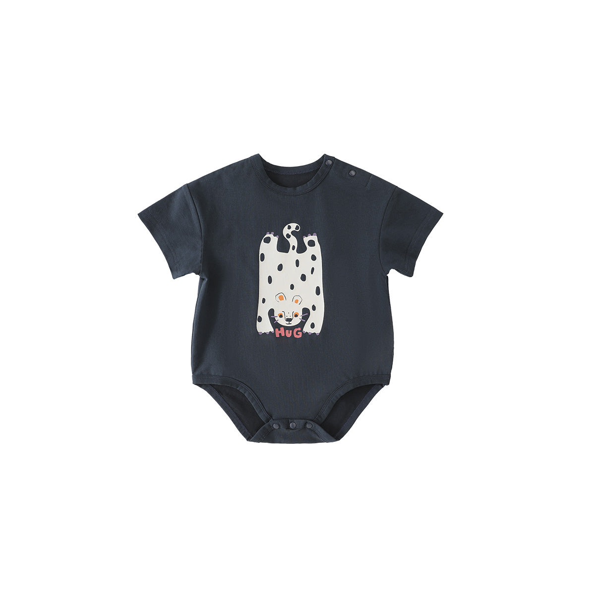 Balinova Baby Air Cotton Short Sleeve Bodysuit, Breathable Cartoon Animal Print Romper for Infants