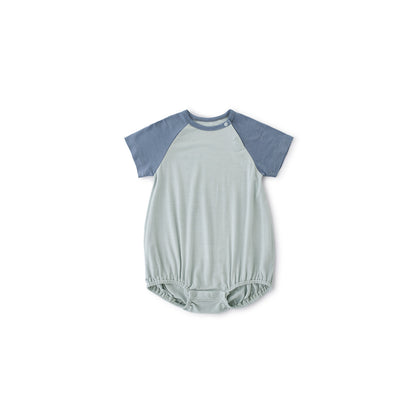Balinova Baby Silk Blend Short Sleeve Rompers Raglan Sleeve Breathable Bodysuits for Infants