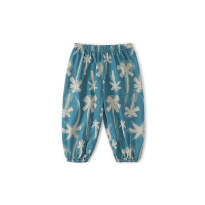 Balinova Kids Ice Cool Cotton Pants, Breathable Printed Loose-Fit Summer Joggers for Toddlers