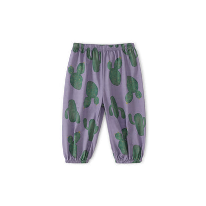 Balinova Kids Ice Cool Cotton Pants, Breathable Printed Loose-Fit Summer Joggers for Toddlers