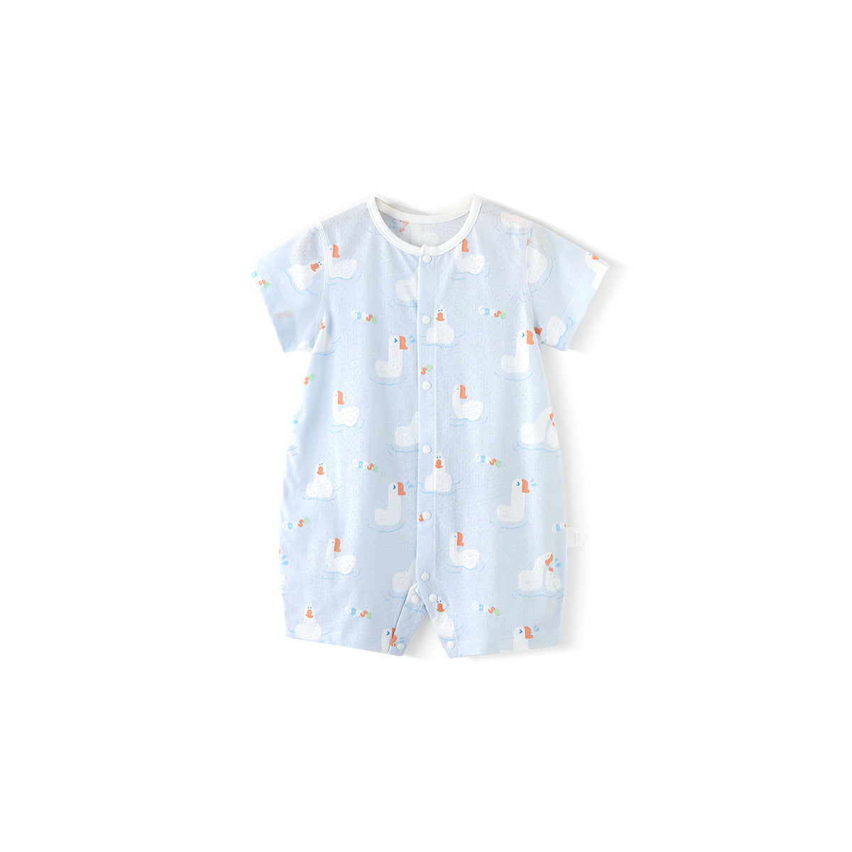 Balinova Baby Breathable Mesh Romper, 5A Antibacterial Cotton Short Sleeve Jumpsuit for Infants