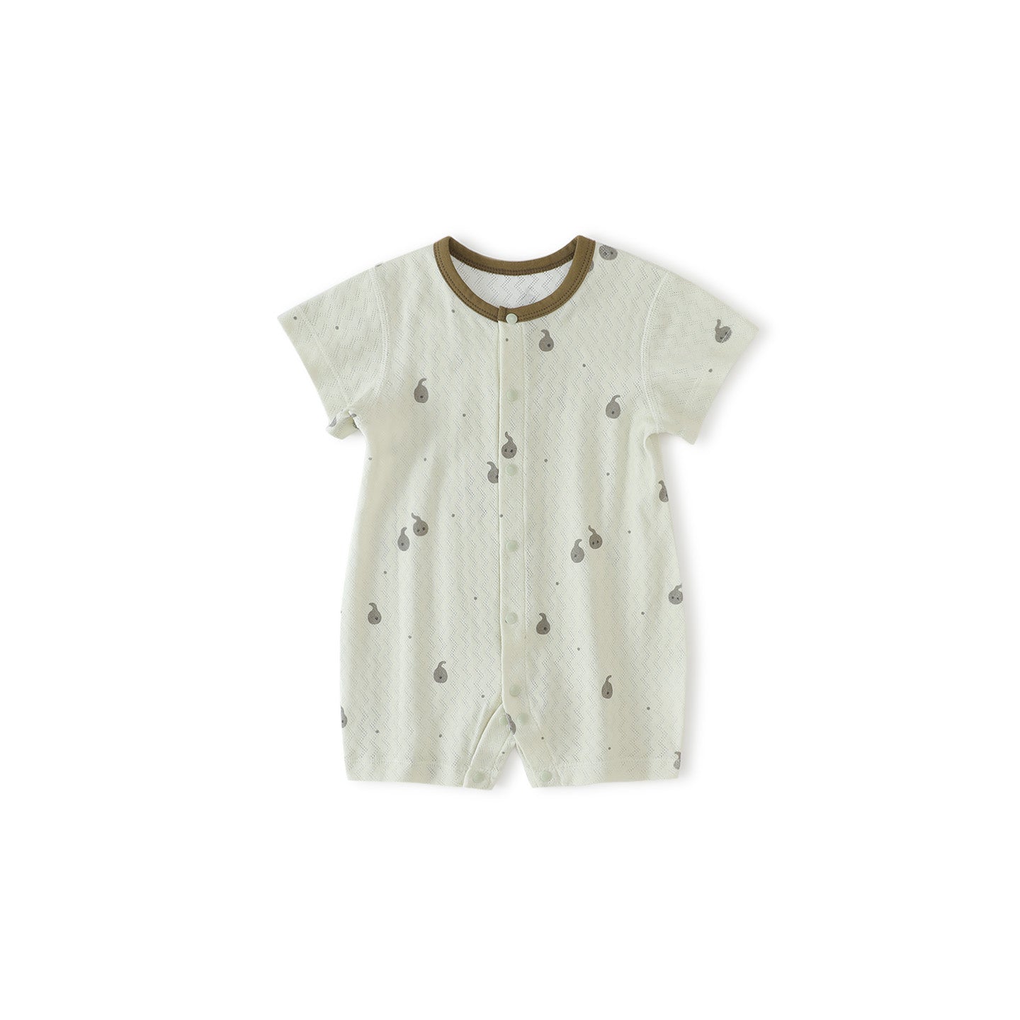 Balinova Lightweight Airy Cotton Baby Short Sleeve Onesies for 0-24 Months