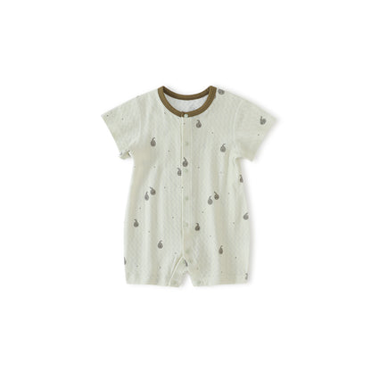 Balinova Lightweight Airy Cotton Baby Short Sleeve Onesies for 0-24 Months
