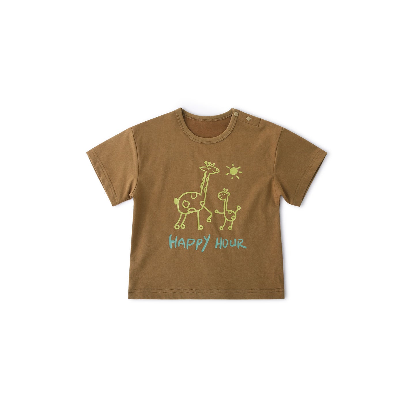 Balinova Baby 100% Cotton Short Sleeve T-Shirt, Breathable Cartoon Animal Print Top for Toddlers