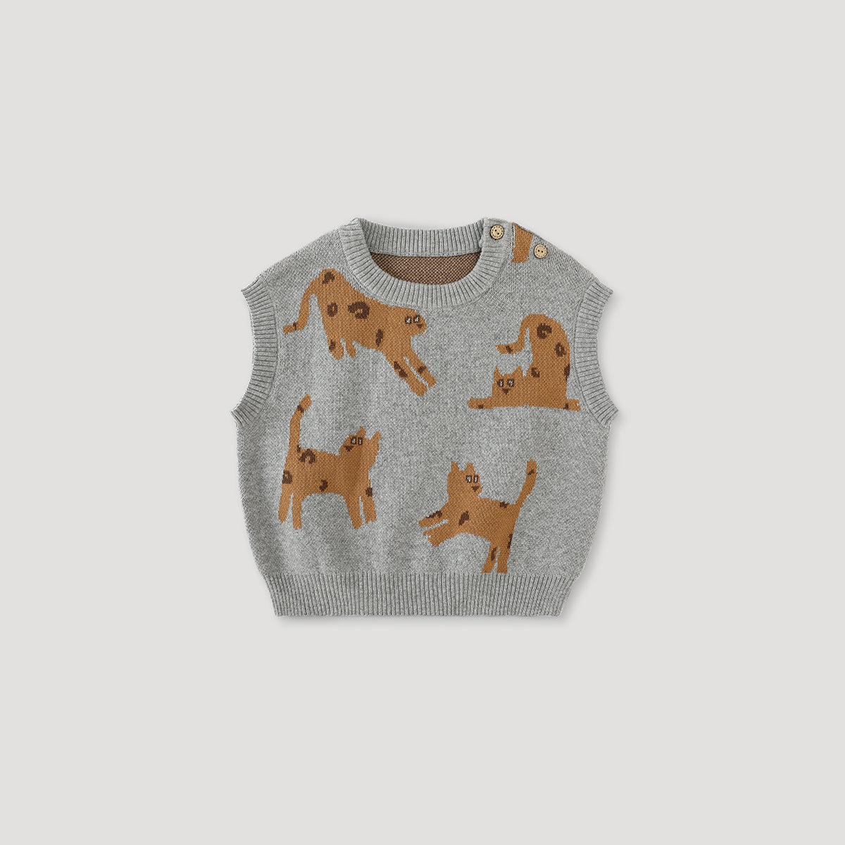 Baby & Toddler Cotton Knit Vest — Warm Sleeveless Waistcoat for Kids - Balinova