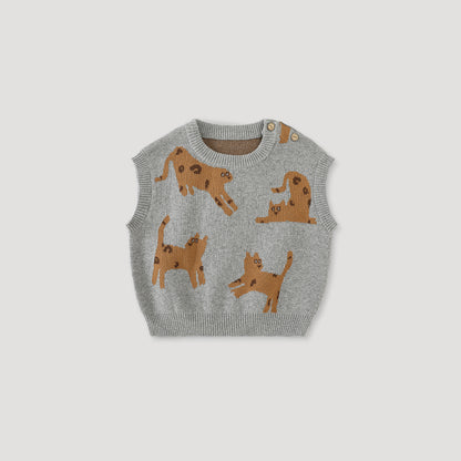 Baby & Toddler Cotton Knit Vest — Warm Sleeveless Waistcoat for Kids - Balinova