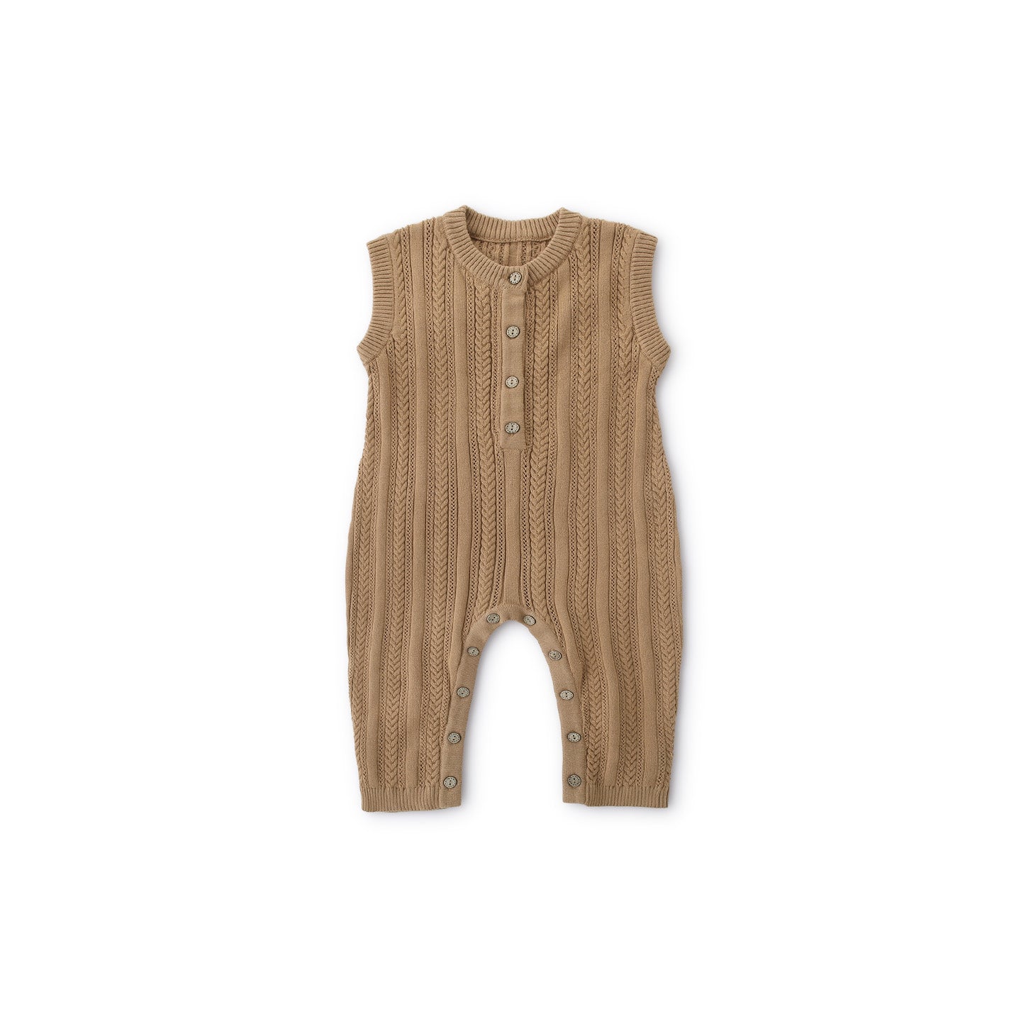 Balinova Cozy Cotton Baby Sleeveless Romper - Classic Knit Collection - Balinova
