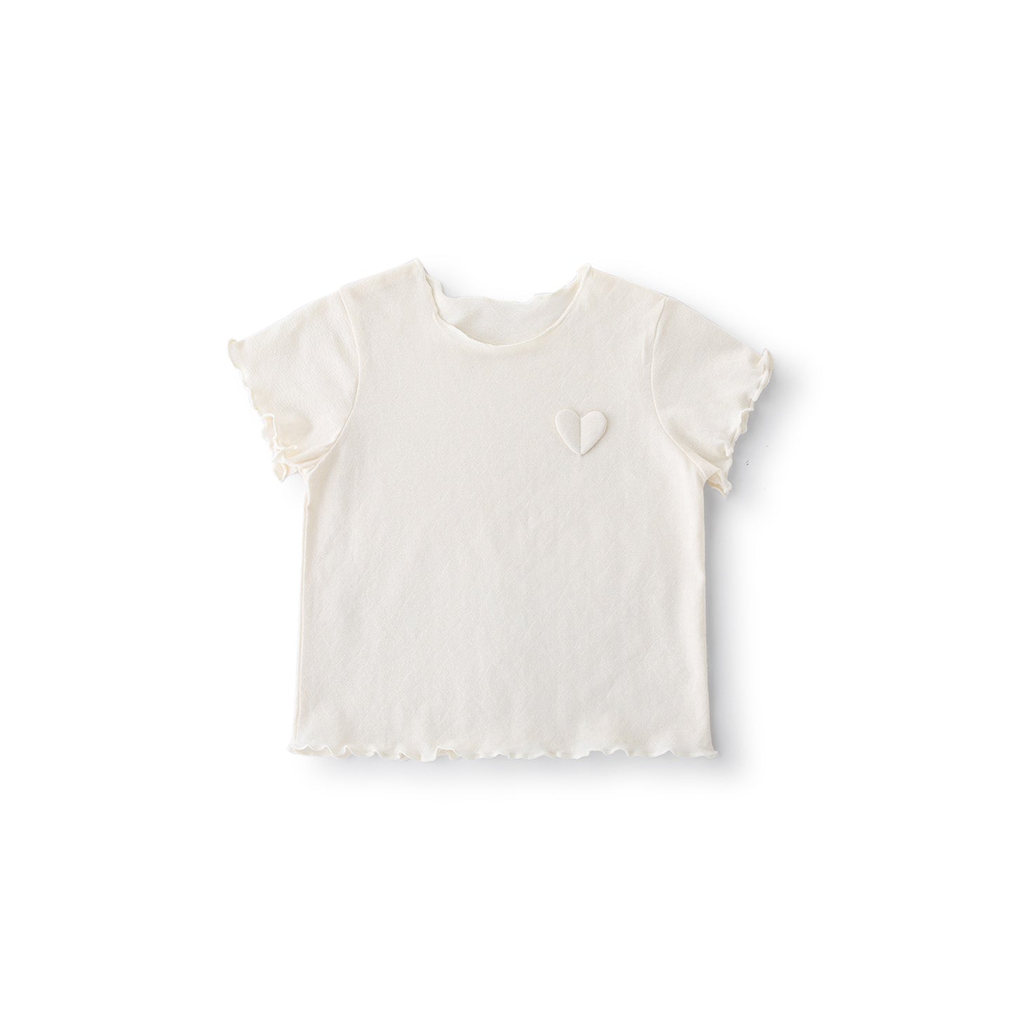 Balinova Toddler Girls Tencel Modal Short Sleeve Tops, Soft Ruffle Trim Breathable Shirts for Summer